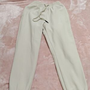 Elegant Cream Straight Leg Women's Pants